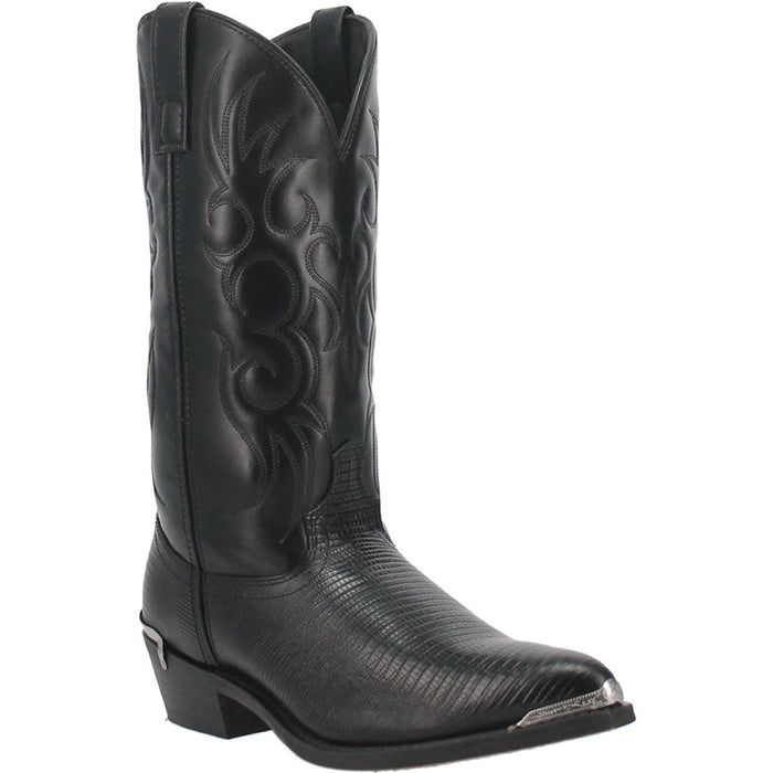 Laredo Men's Atlanta Lizard Print Leather J-Toe Boots - Peanut