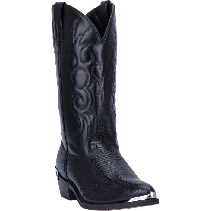 Laredo Men's Atlanta Lizard Print Leather J-Toe Boots - Peanut