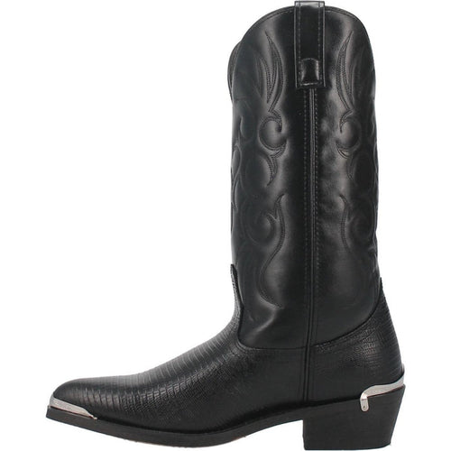 Laredo Men's Atlanta Lizard Print Leather J-Toe Boots - Peanut