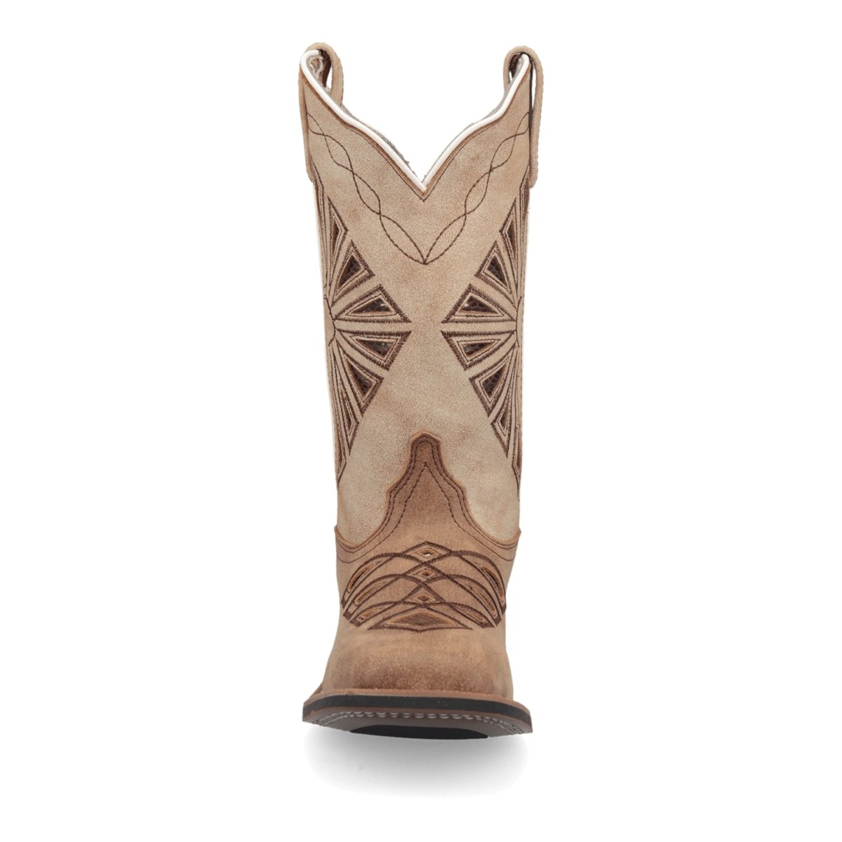Laredo Women's Kite Days Broad Square Toe Leather Boots - Brown / Bone 5821