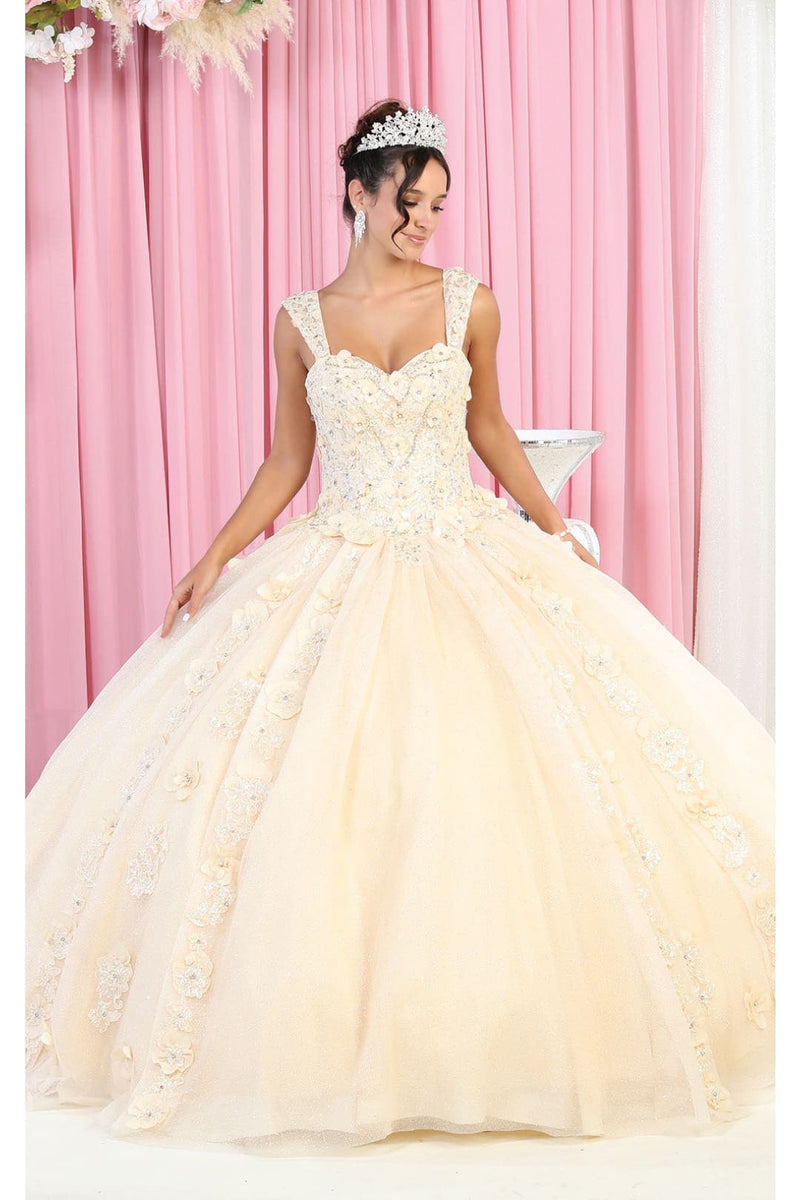 Layla K LK171 Corset Sleeveless Glitter Ball Quince Dress