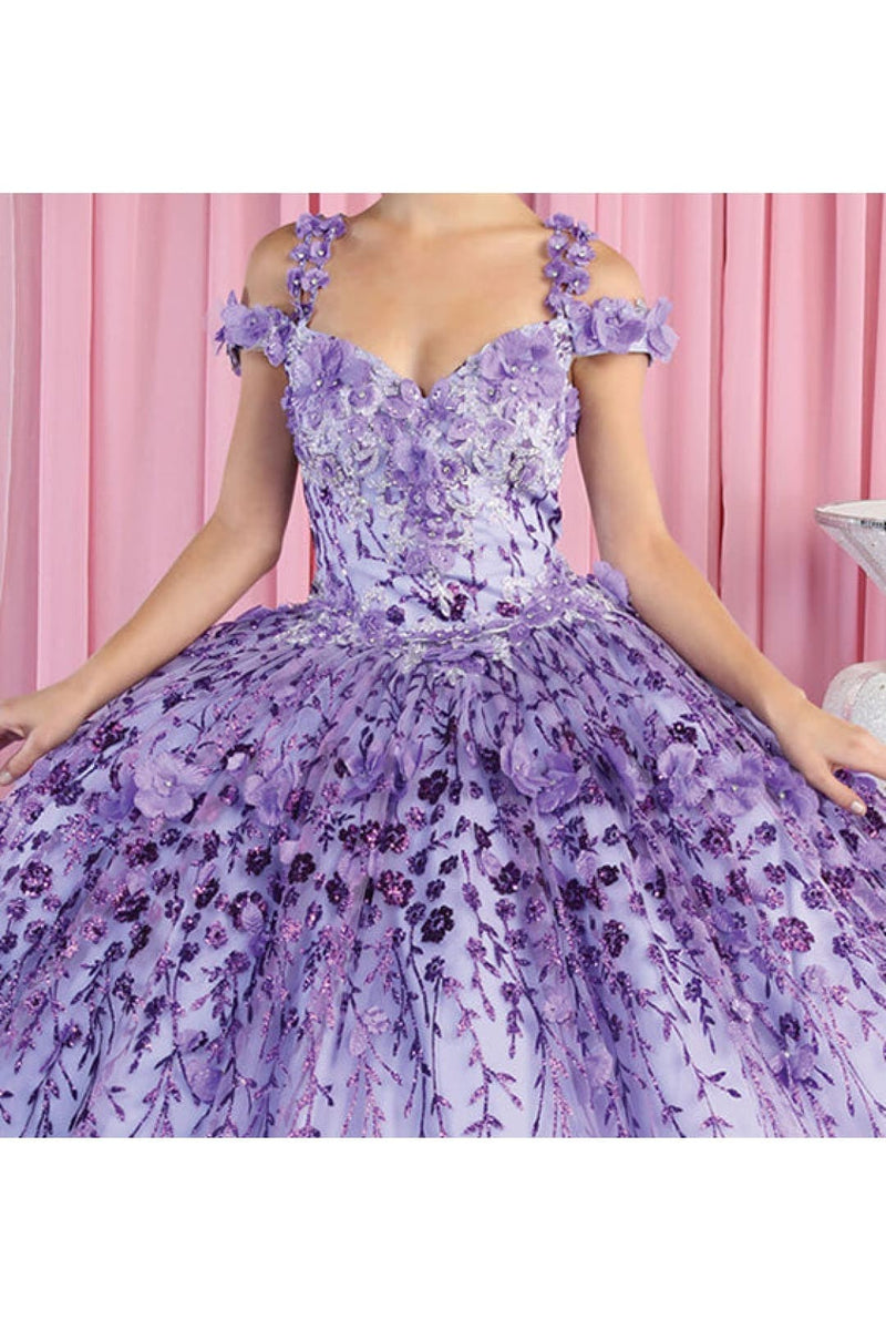 Plus Size Ball Gown in Lilac | Formal Quinceanera Dress