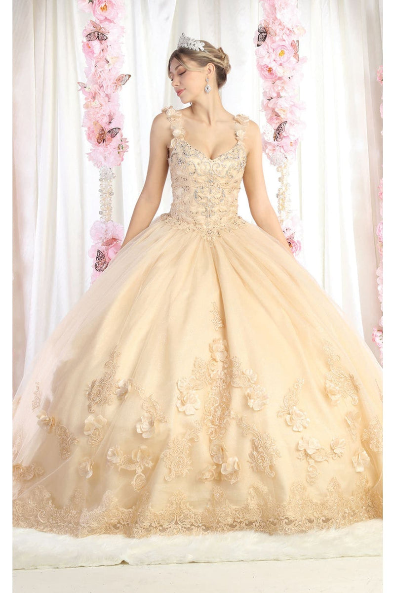 Layla K LK180 Corset Sleeveless Embroidered Quinceanera Ball Gown