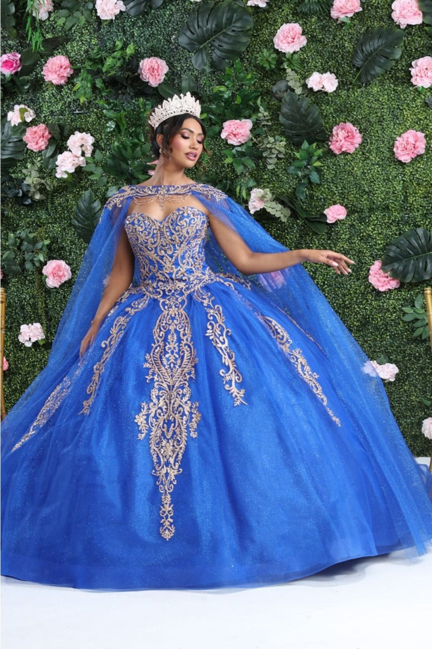 Layla K LK230 Sweetheart Glitter Tulle Quinceanera Long Gown