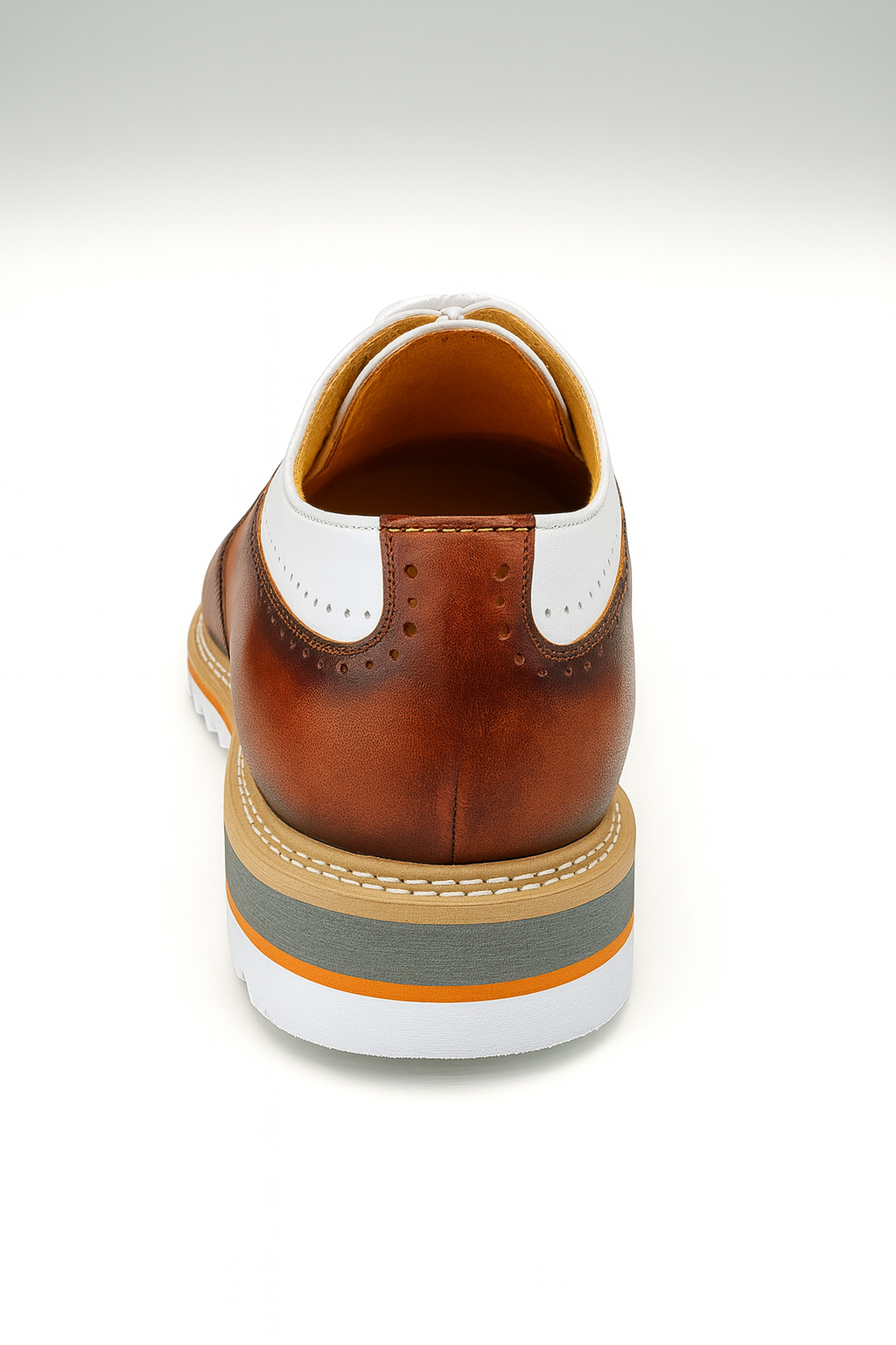 Two-Tone Burnished Brogue Oxford