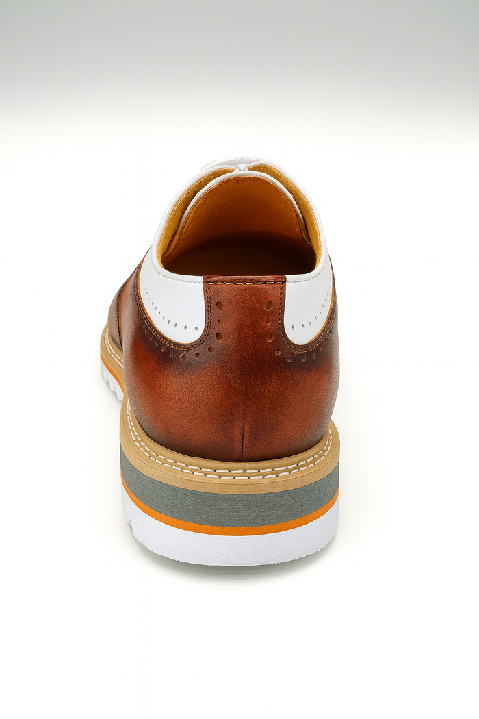 Carrucci Stylish Two-Tone Brogue Oxford