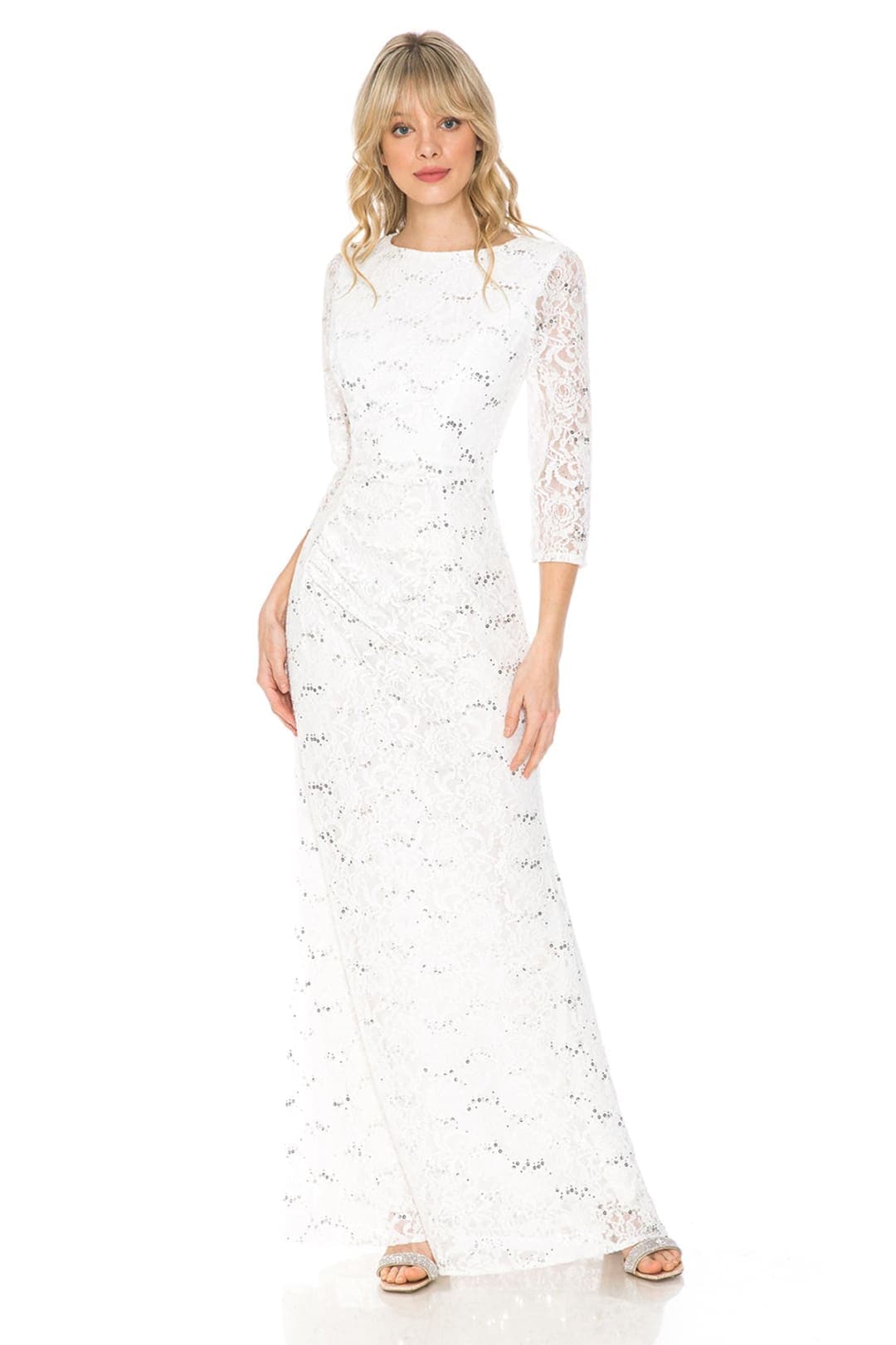 Lenovia 5239 Modest Lace 3/4 Sleeve Mother of the Bride Formal Gown-New Collection