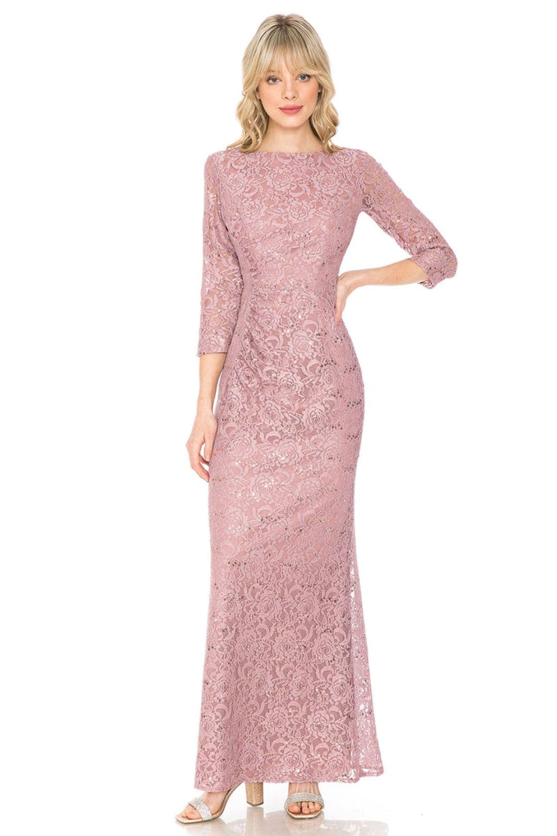Lenovia 5239 Modest Lace 3/4 Sleeve Mother of the Bride Formal Gown-New Collection