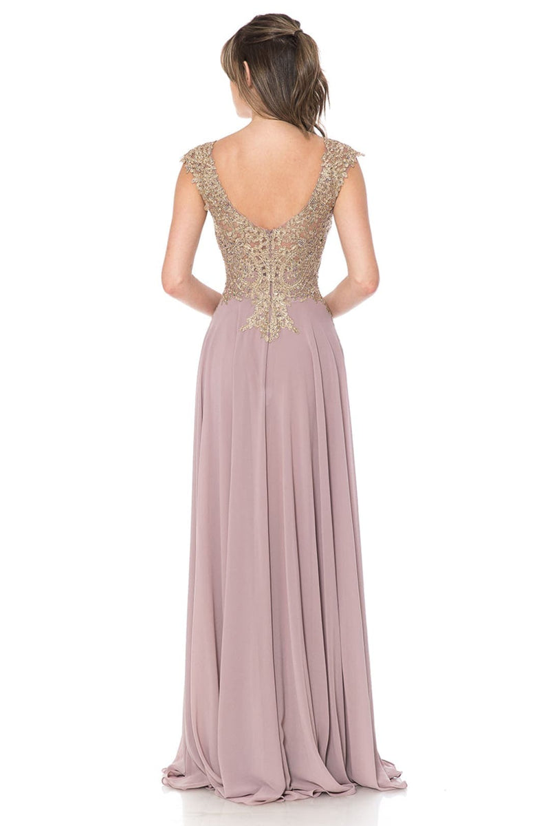 Lenovia 8123 Embroidered Chiffon Mother of Bride Gown-New Collection