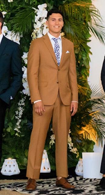 Light Brown Groomsmen Suit - Groom Suit - AlbertoNardoniStore