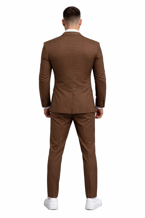 Light Brown Wedding Suit - Brown Groom Suit