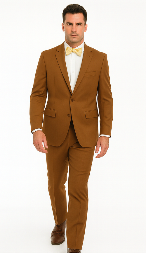 Light Brown Wedding Suit - Brown Groom Suit