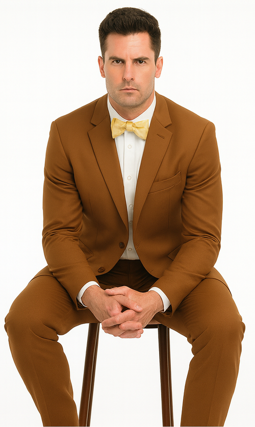 Light Brown Wedding Suit - Brown Groom Suit