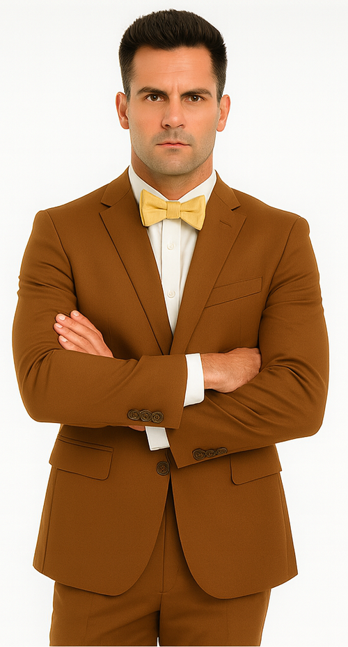 Light Brown Wedding Suit - Brown Groom Suit