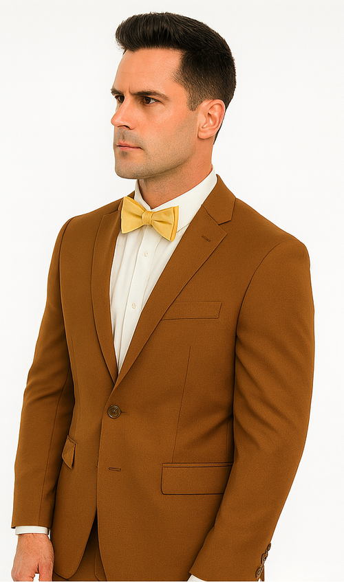 Light Brown Wedding Suit - Brown Groom Suit