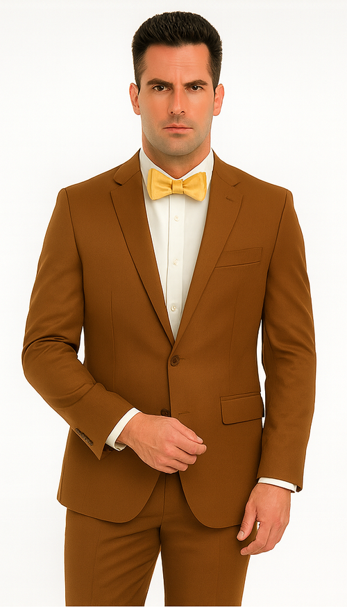 Light Brown Wedding Suit - Brown Groom Suit