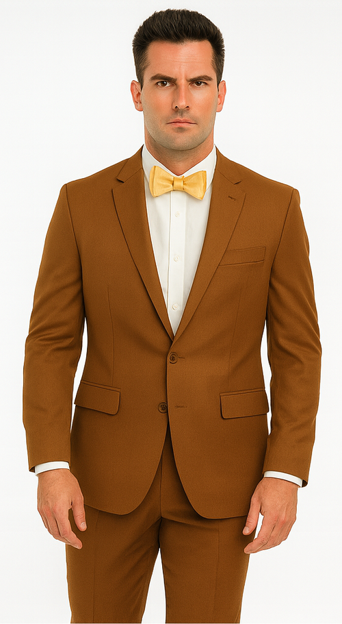 Light Brown Wedding Suit - Brown Groom Suit