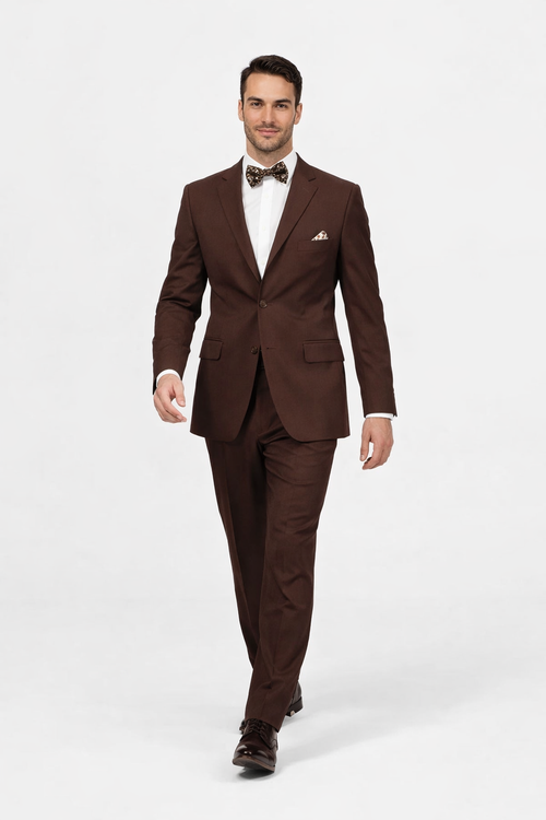 Light Brown Wedding Suit - Brown Groom Suit