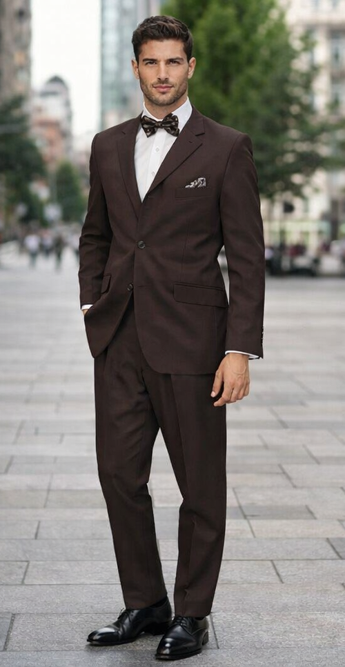 Light Brown Wedding Suit - Brown Groom Suit