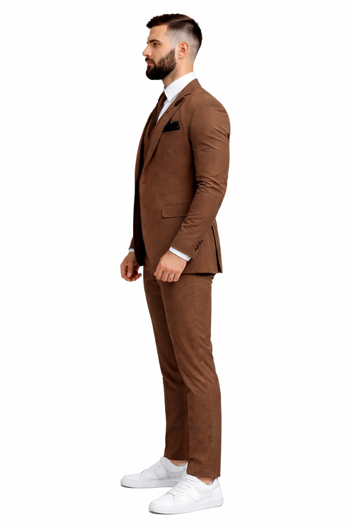 Light Brown Wedding Suit - Brown Groom Suit