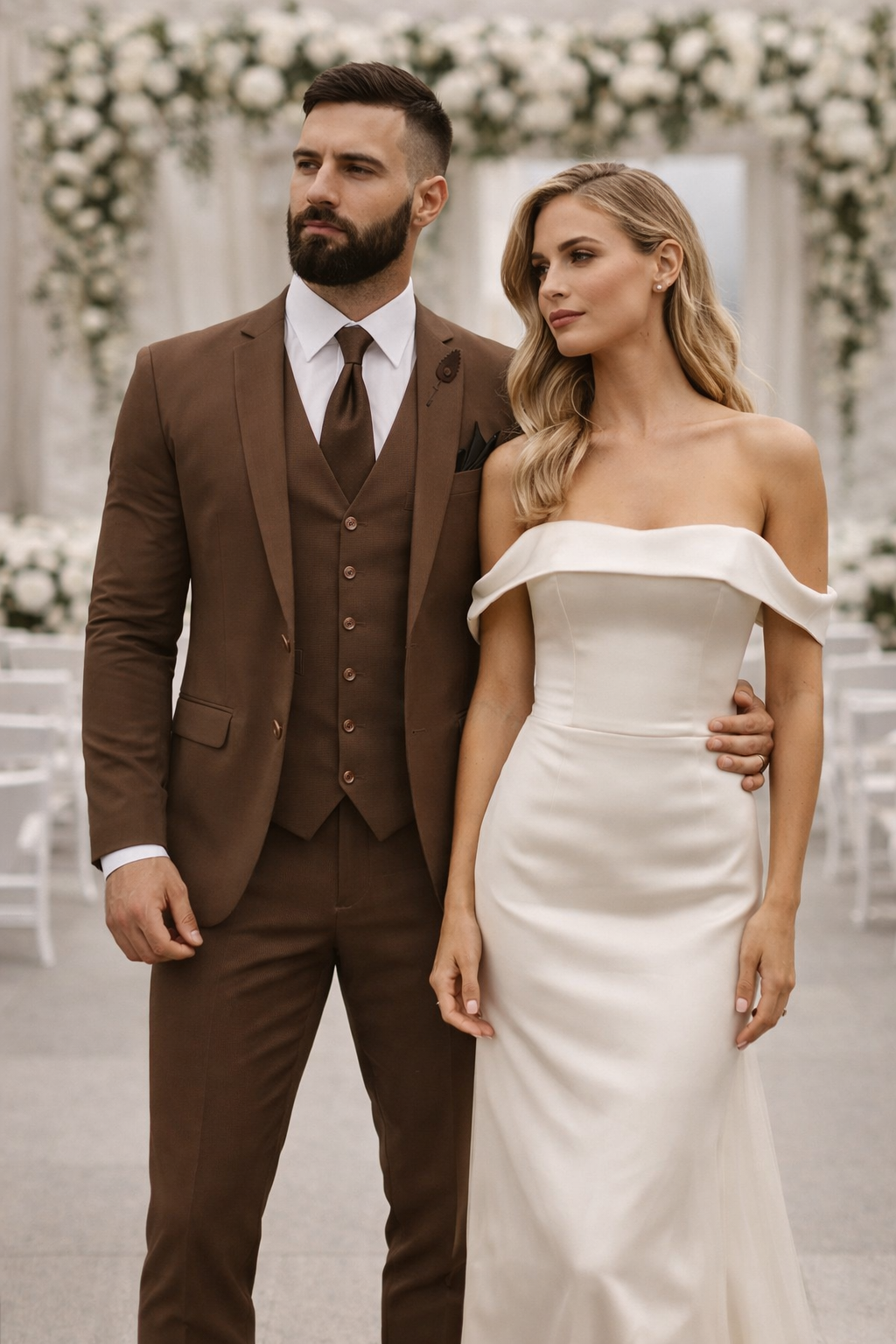 Light Brown Wedding Suit - Brown Groom Suit