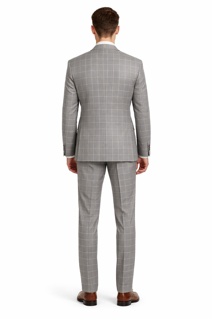 Light Grey Plaid Suit - 1920 Vintage Suit
