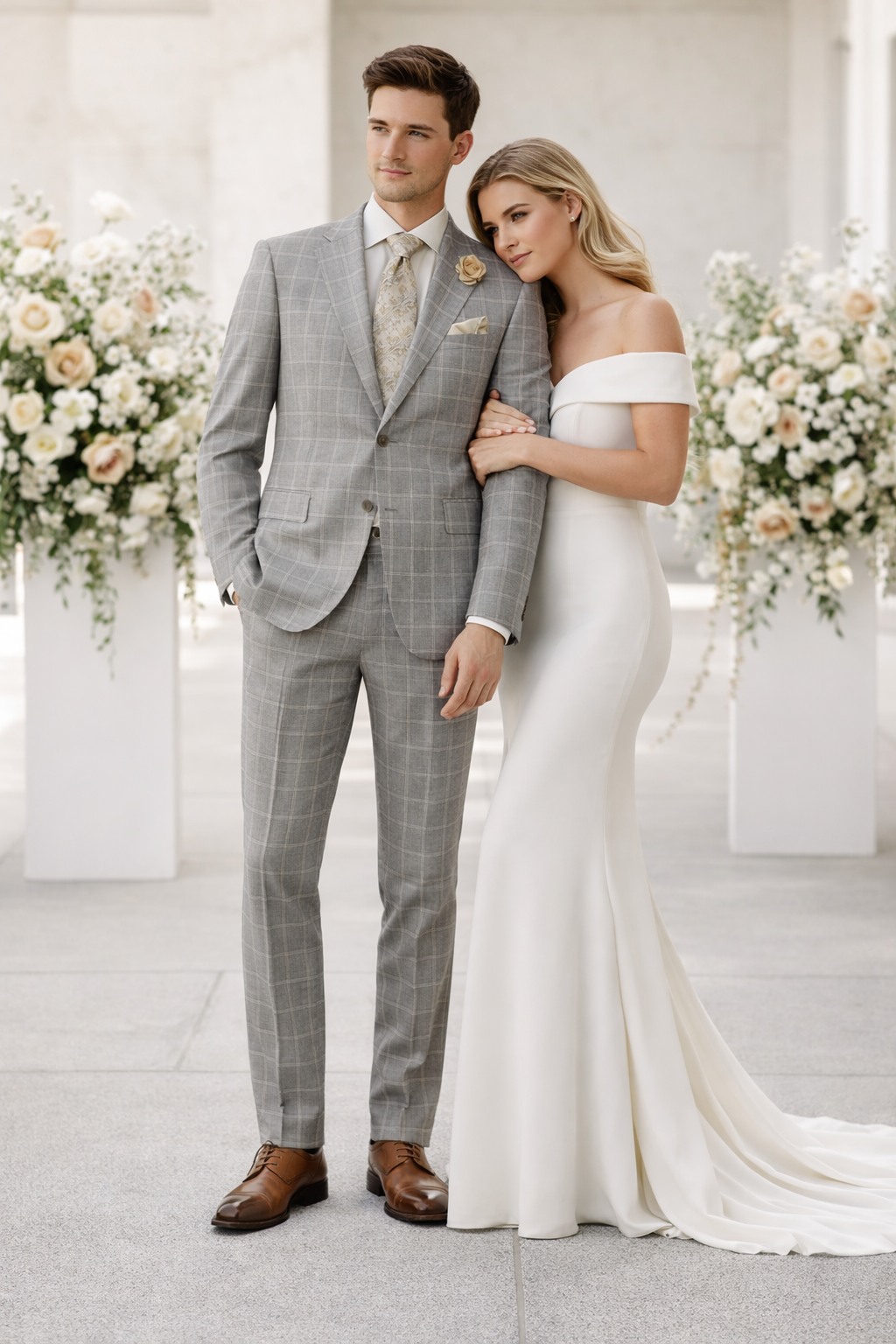 Light Grey Plaid Suit - 1920 Vintage Suit