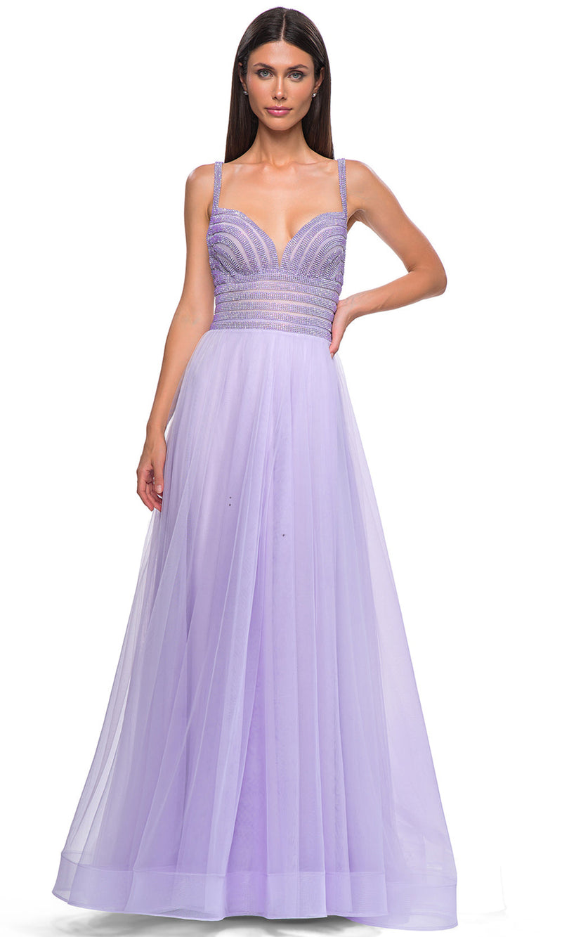 La Femme 32714 Rhinestone Embellished Sleeveless Prom Gown