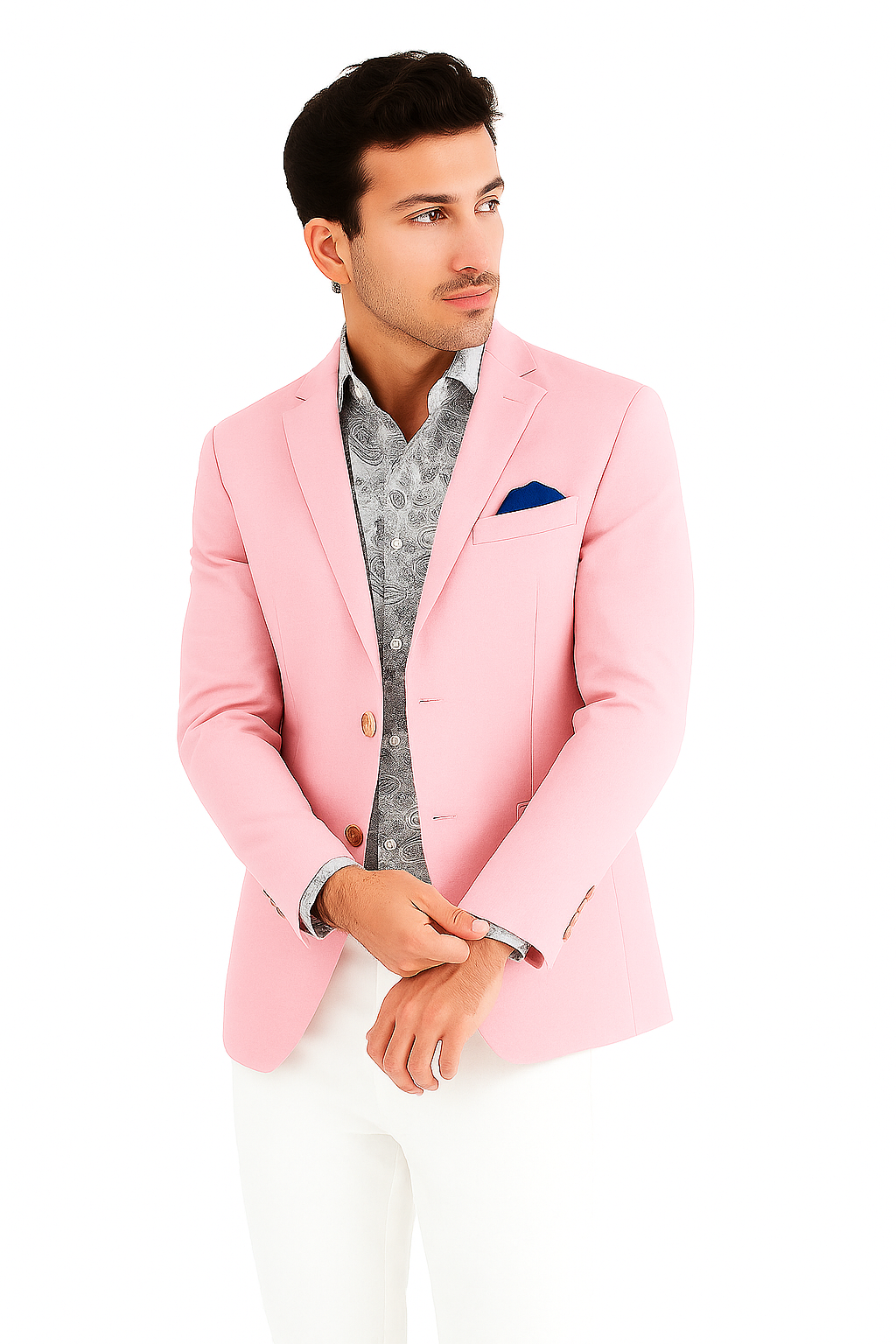 Linen Blazer - Pink Linen Sportcoat