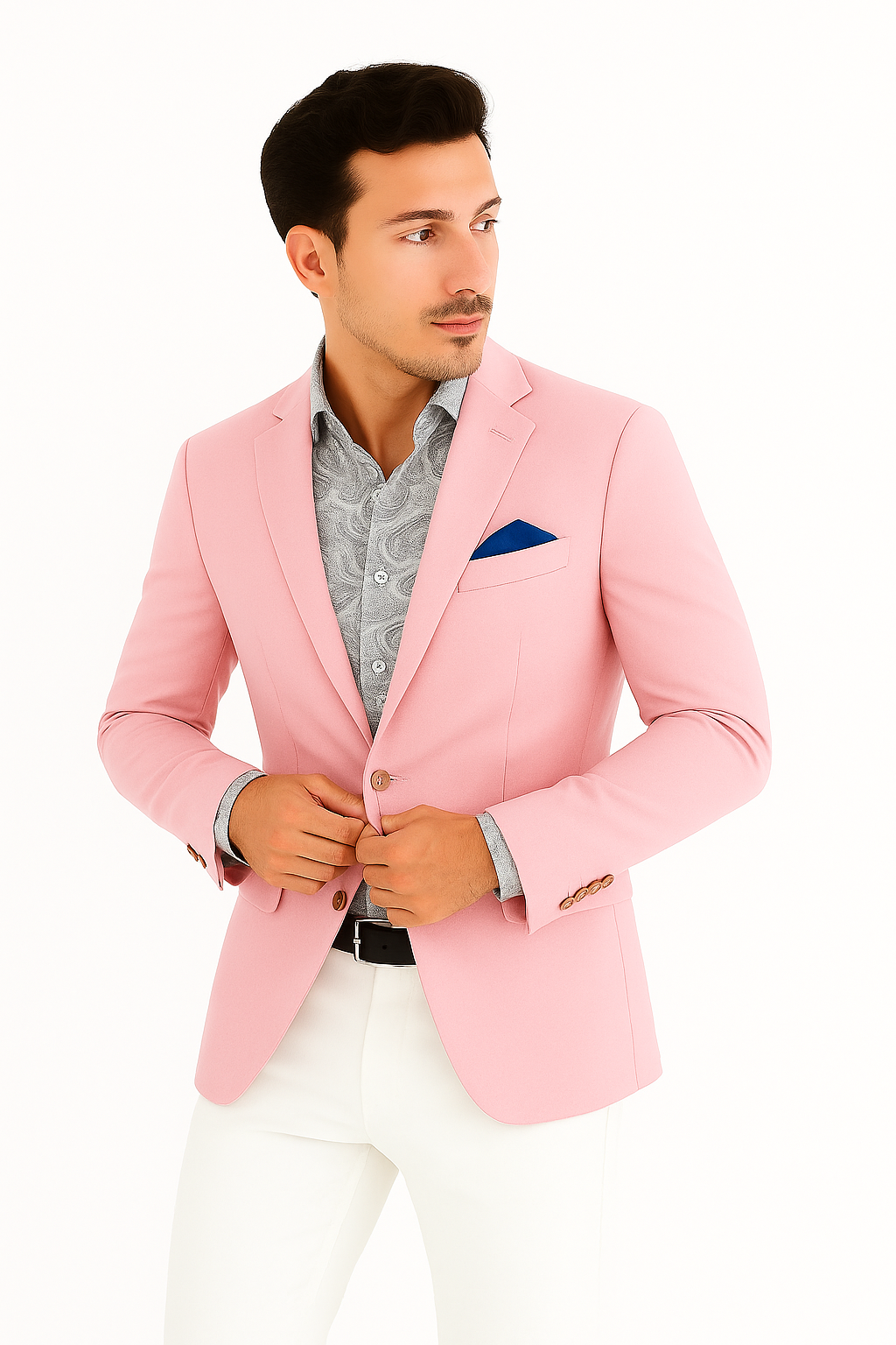 Linen Blazer - Pink Linen Sportcoat