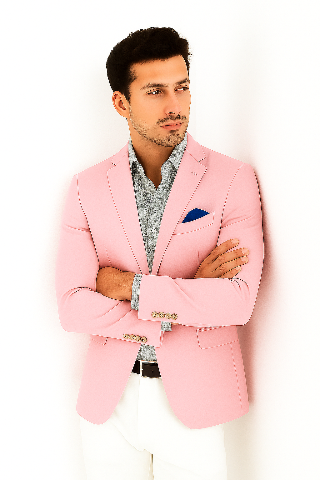 Linen Blazer - Pink Linen Sportcoat