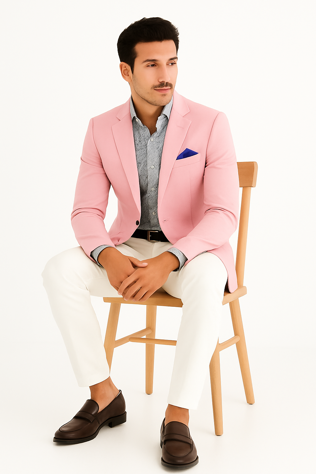 Linen Blazer - Pink Linen Sportcoat