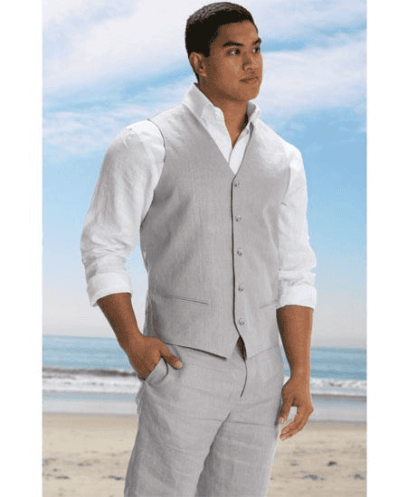 Linen Vest and Pants Set - AlbertoNardoniStore