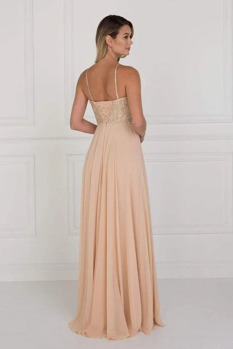 Long Embellished Chiffon Gown by Elizabeth KGL1571