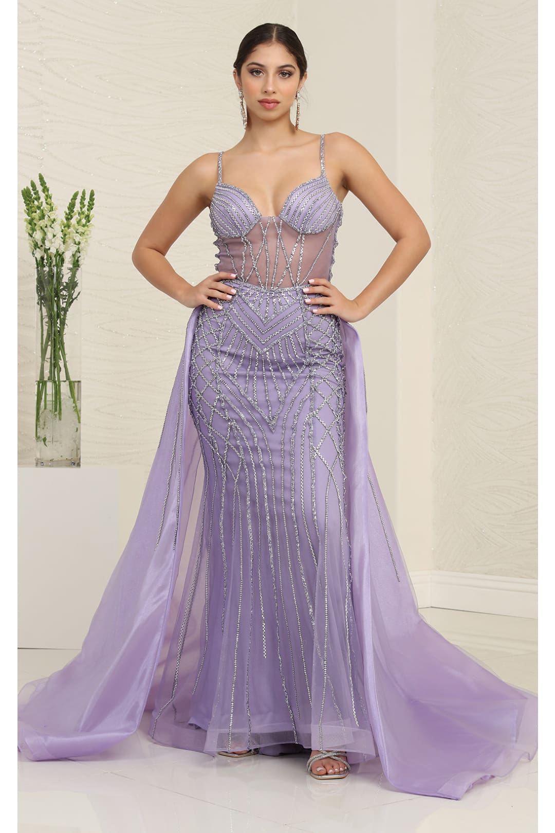 Long Evening Dress Sweetheart Beaded Gala Gown By Royal Queen RQ8126