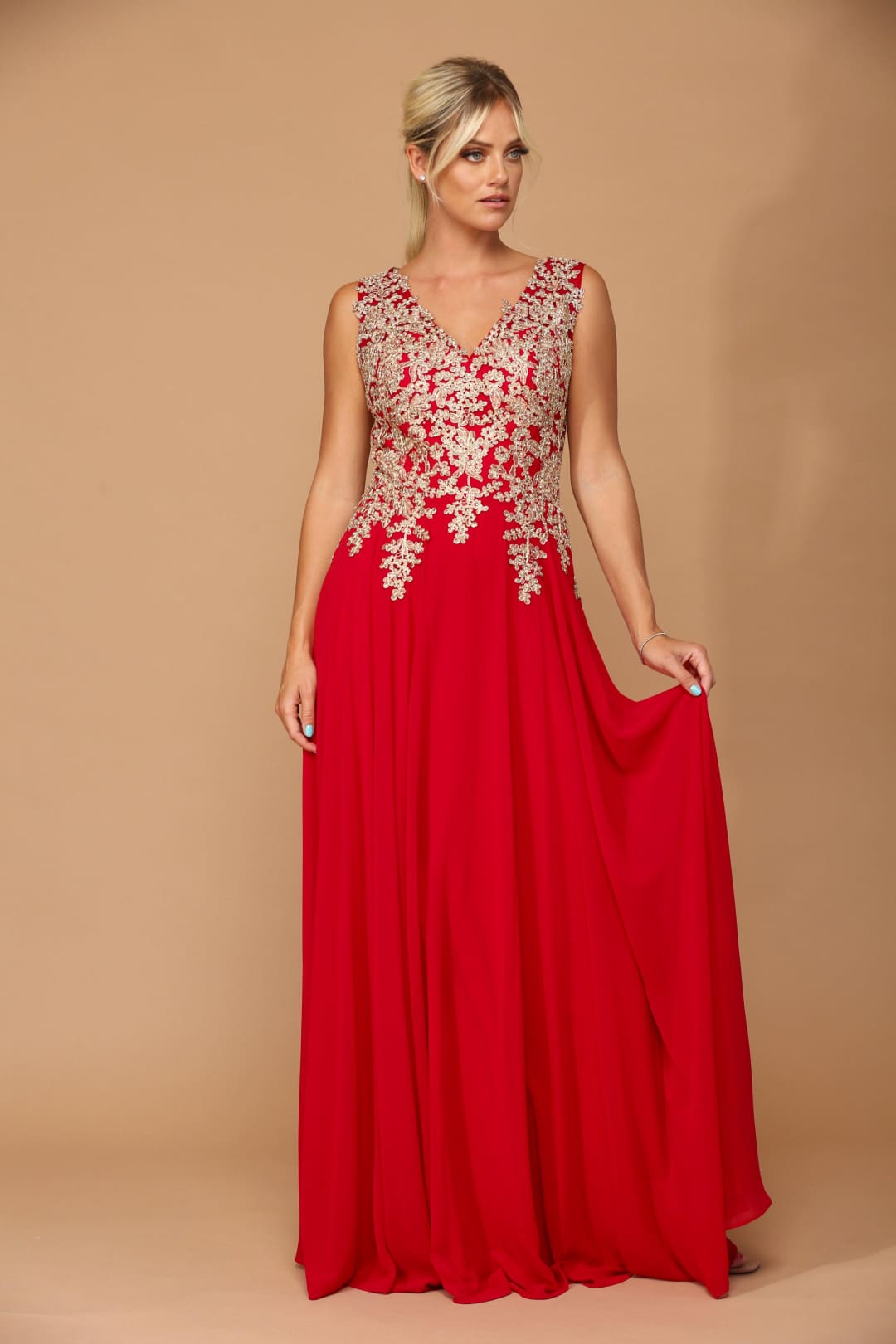 Eva USA 5233 Long Mother of the Bride Chiffon Formal Dress