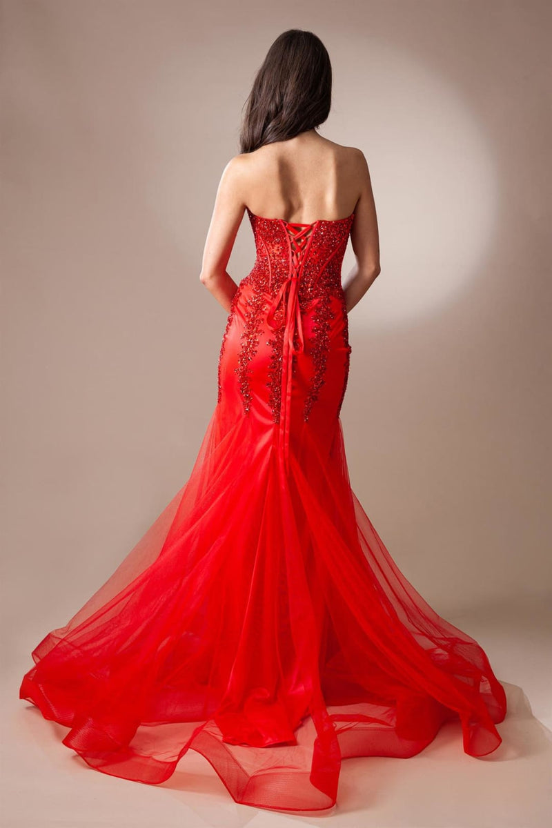 Long Pageant Dress Sweetheart Mermaid Gown By Amelia Couture 7051
