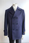 Mens Peacoat For Winter and Fall - Wool Fabric - Navy Coat