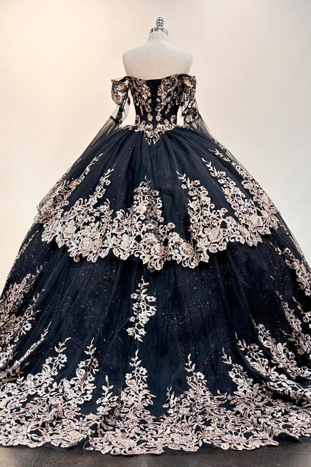 Long Sleeve Off-Shoulder Ball Gown by Elizabeth K GL3184