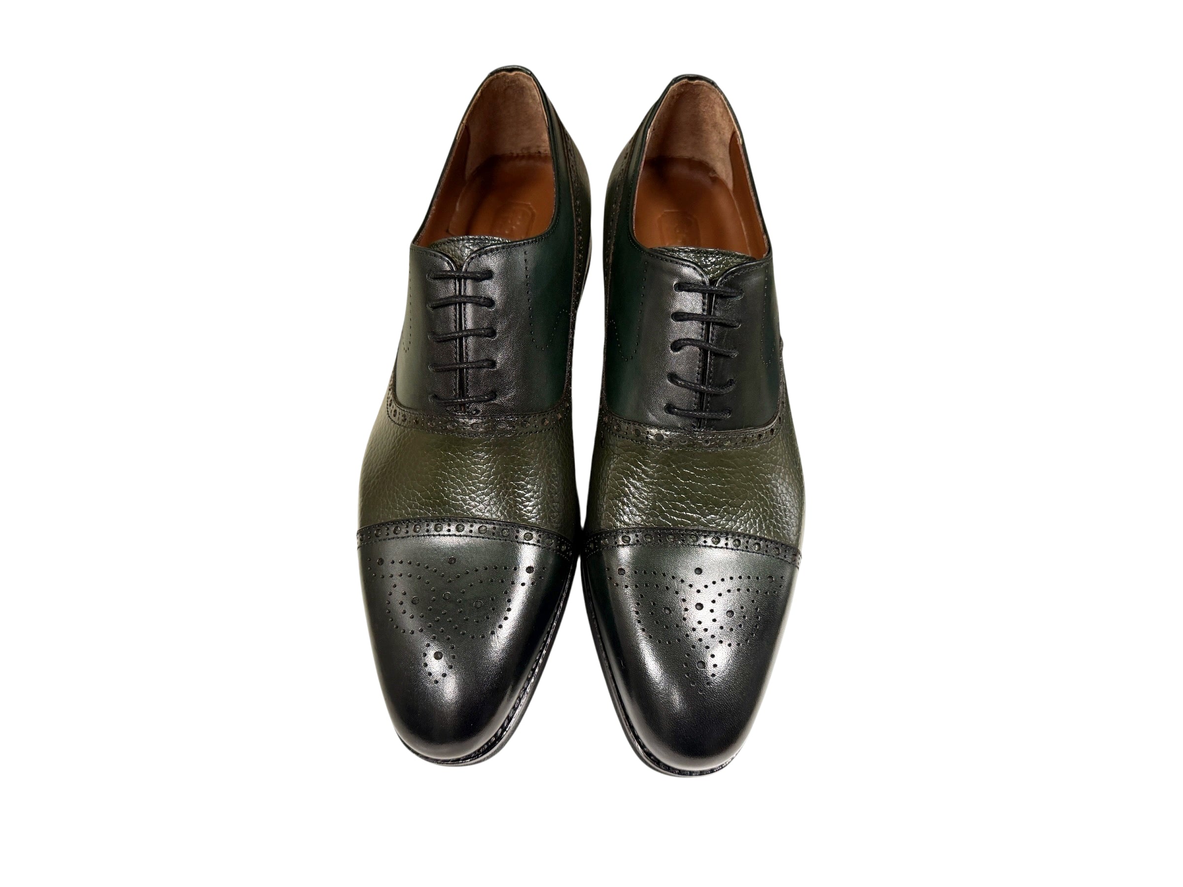 P0005227 -Lord -Cap toe Perforated -Green