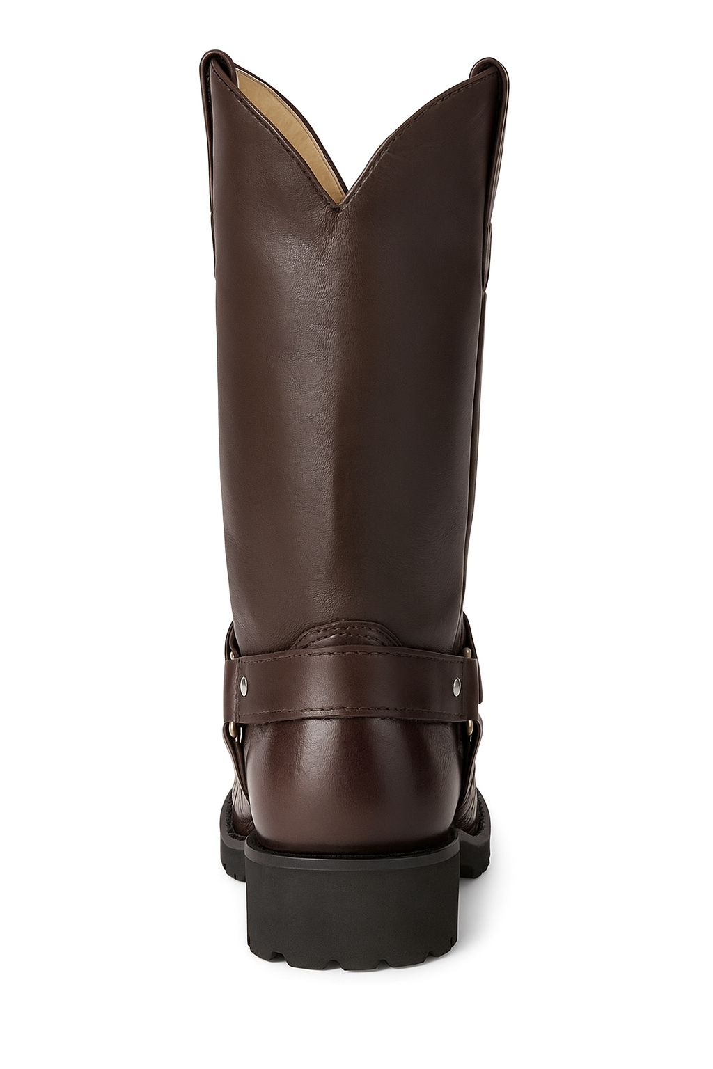 Los Altos Boot - Los Altos Cowboy Boots - Men's Biker Design Genuine Leather Caiman Tail Western Boots with Industrial Sole