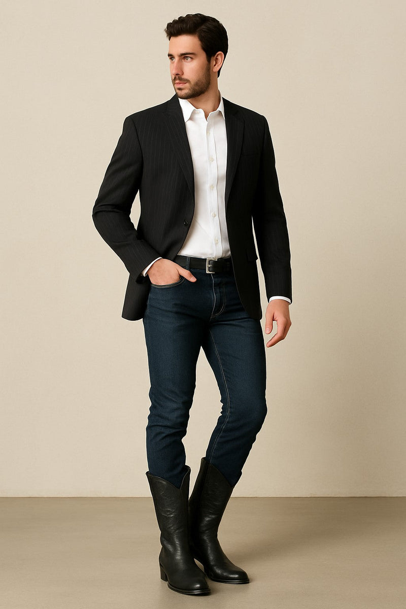 Los Altos Boots Men's Single Stone Stingray Square 7-Toe Cowboy Botas de mantarraya - Mantarraya boots