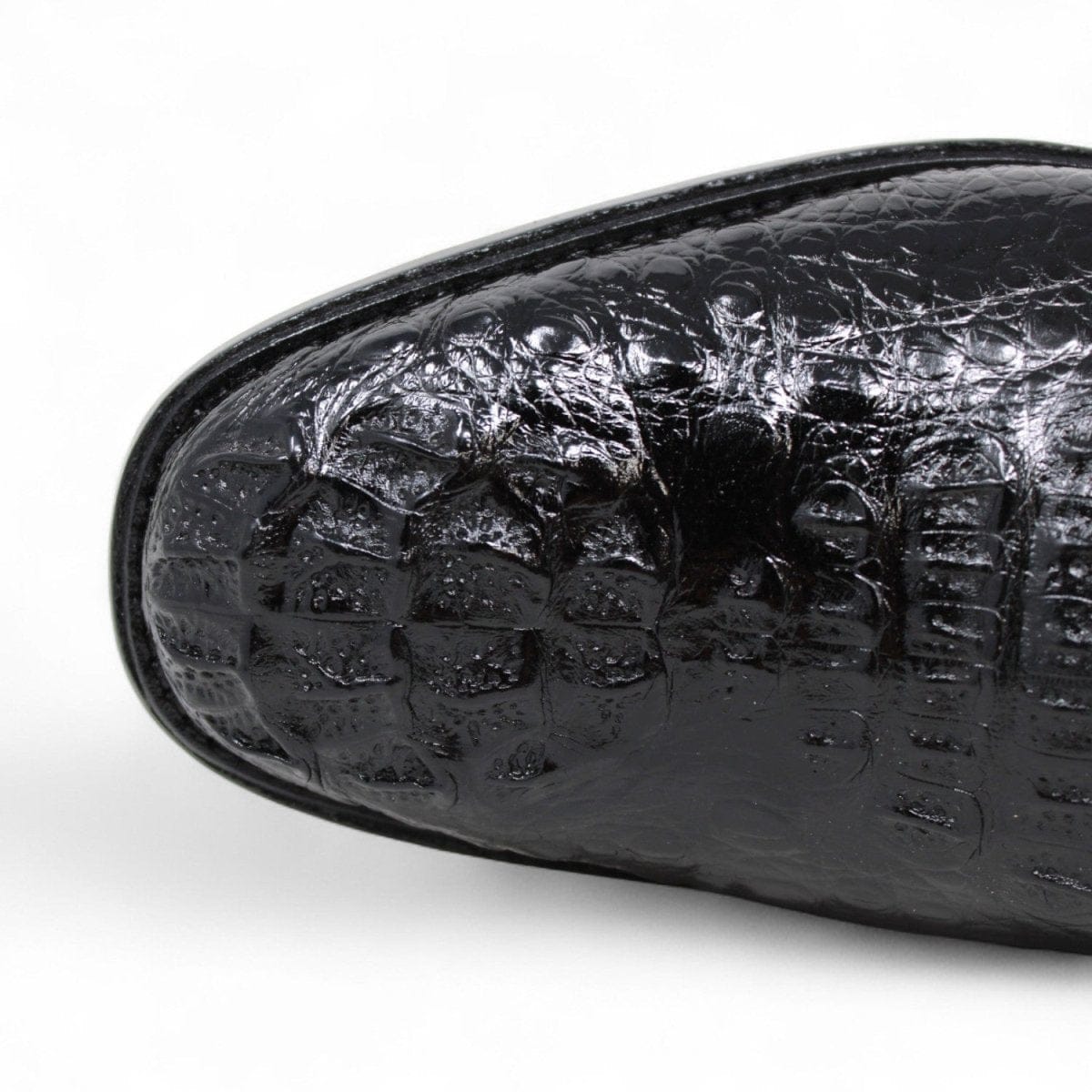 Men's Genuine Caiman Hornback Skin Dress Shoes Black Color - Los Altos Boots
