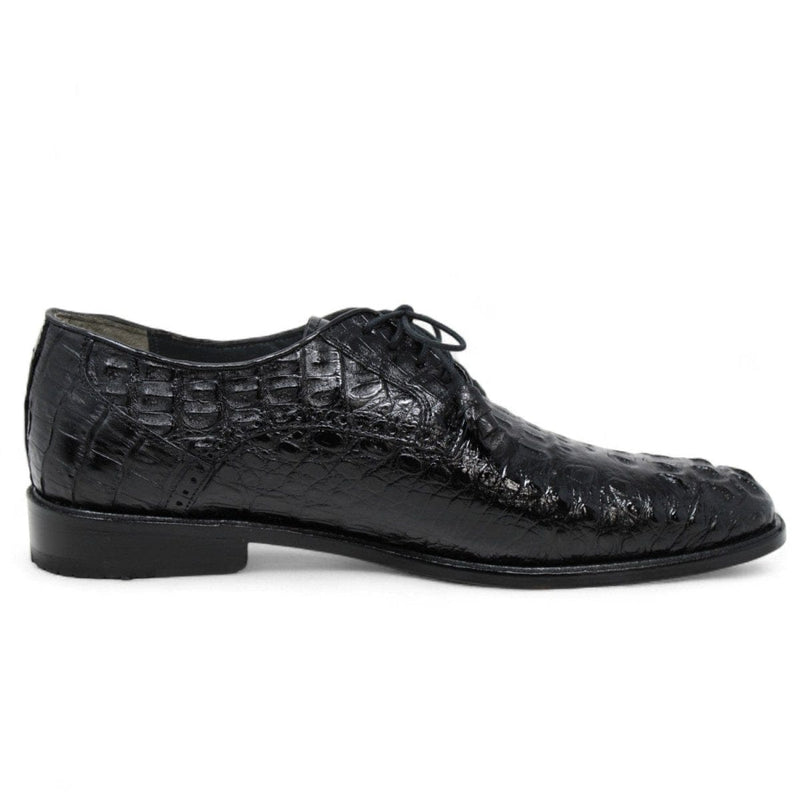 Men's Genuine Caiman Hornback Skin Dress Shoes Black Color - Los Altos Boots