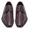 Los Altos Men's  Brown Crocodile Shoes Italian Toe Gator Shoes