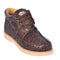Men's Genuine Caiman and Ostrich Skin Casual Shoes Brown Color - Los Altos Boots