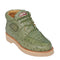 Men's Genuine Caiman and Ostrich Skin Casual Shoes Military Green Color - Los Altos Boots