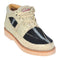 Men's Genuine Stingray and Ostrich Skin Casual Shoes Black & Winterwhite Color - Los Altos Boots