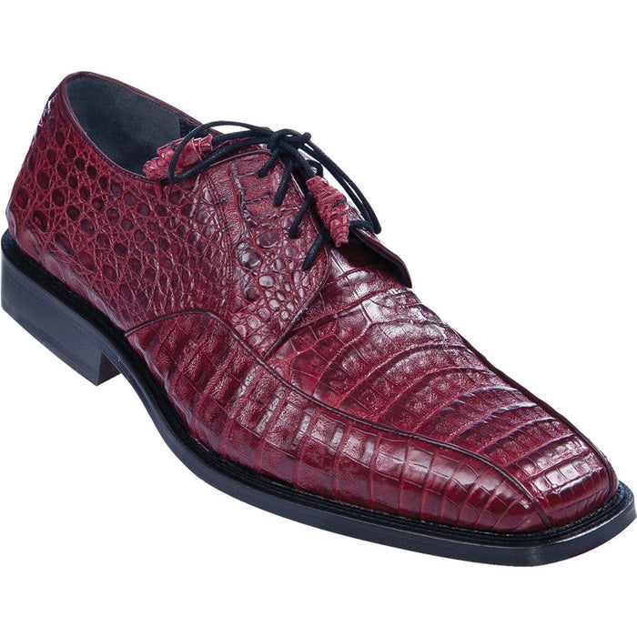 Men's Original Exotic Caiman Belly Skin Shoe ZV038206 - The Gentleman - Burgundy