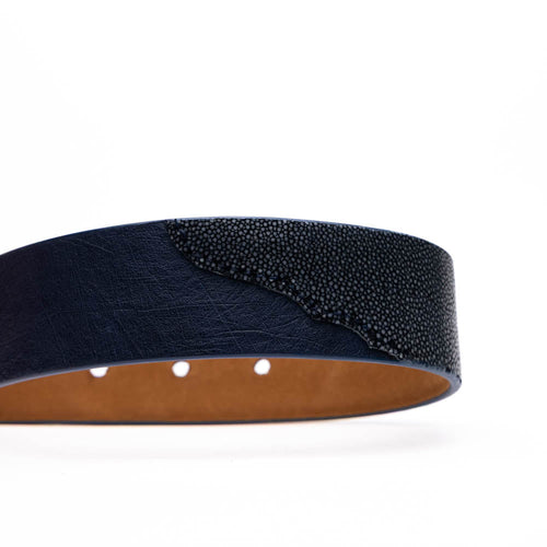Marco Di Milano Lucca Belt Navy Leather Loafers